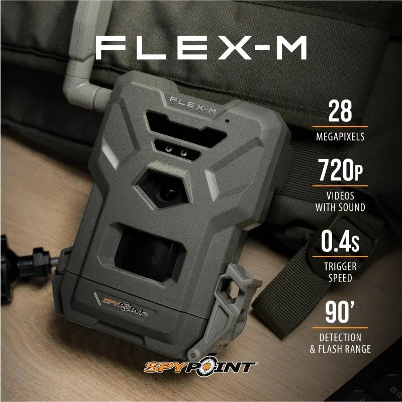 Flex-M 2 Pack Cellular Trail Cameras - Best Hunting Accessories, No WiFid, GPS, Night Vision