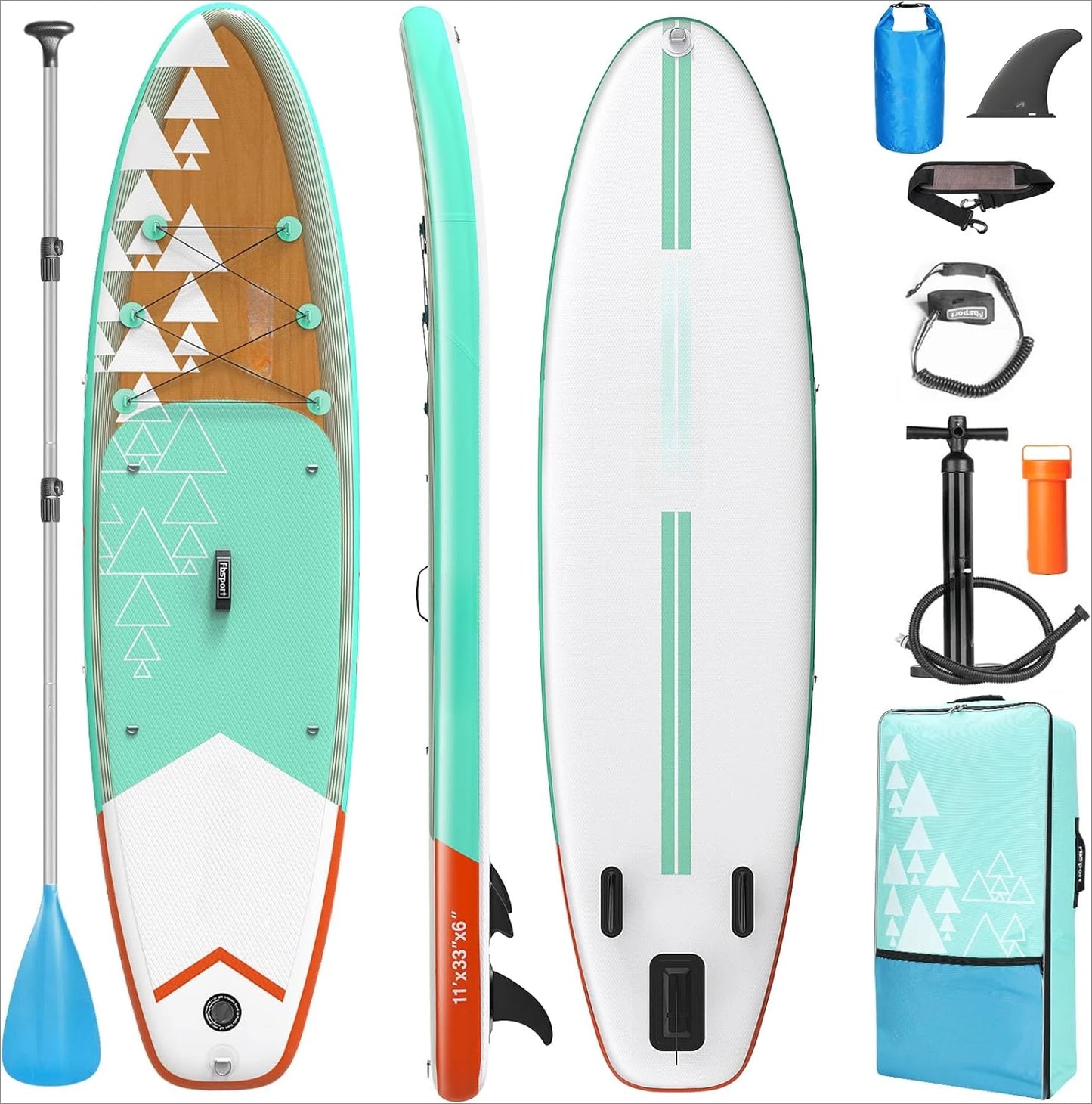 11' Prem Stand Up Paddle Board, Durable SUP Accessories/Carry Bag,Wide Stance, Non-Slip