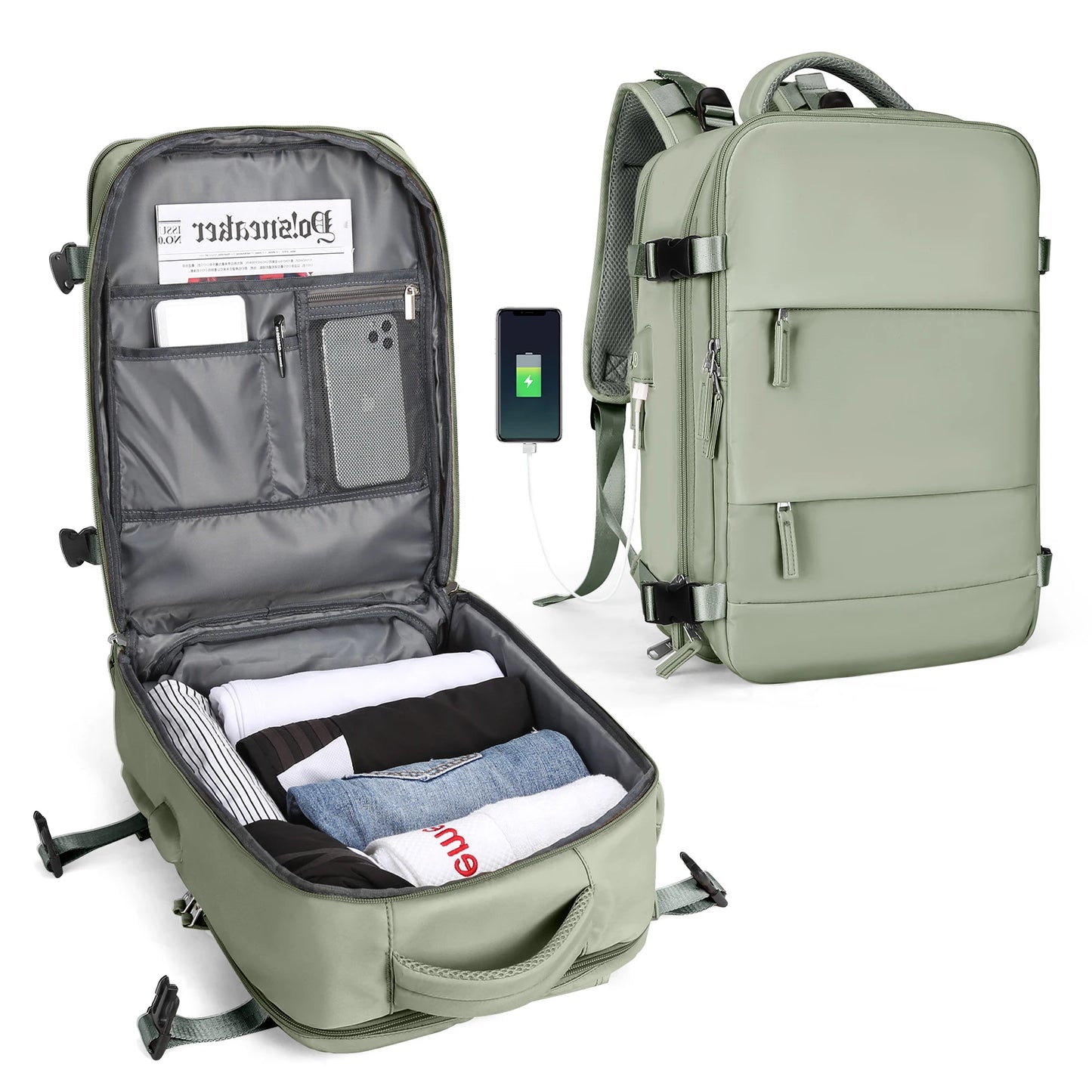 Large Travel Backpack for Women Men, Weekend Carry on,Waterproof