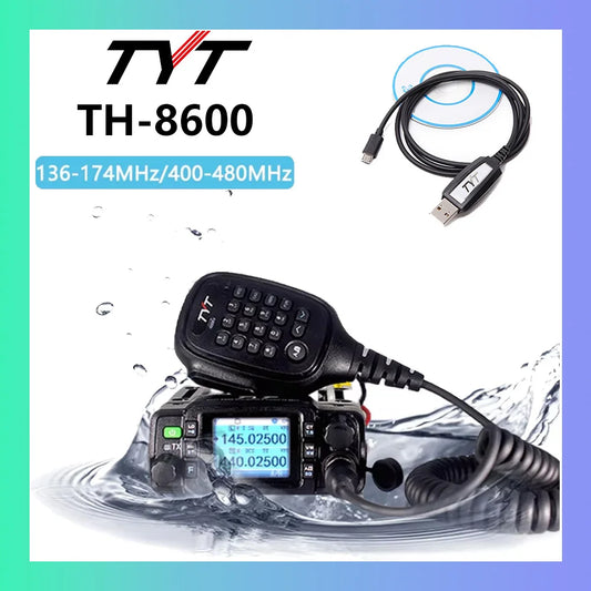 25W Mini Car Radio IP67 Waterproof Dual Band VHF/UHF Moblie Radio Long Range 200 Channel Mobile