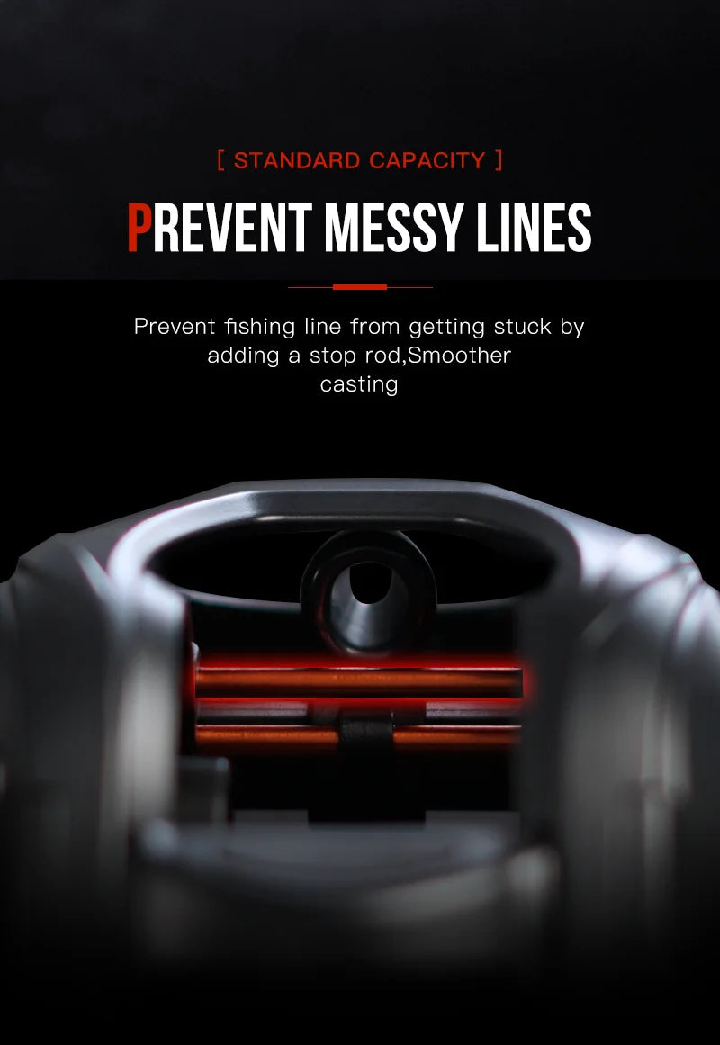 Cast X2 Baitcasting Reel 7.3:1 Hybrid Ceramic Bearing Carbon Fiber Washer Dual Bearing N52 Brake