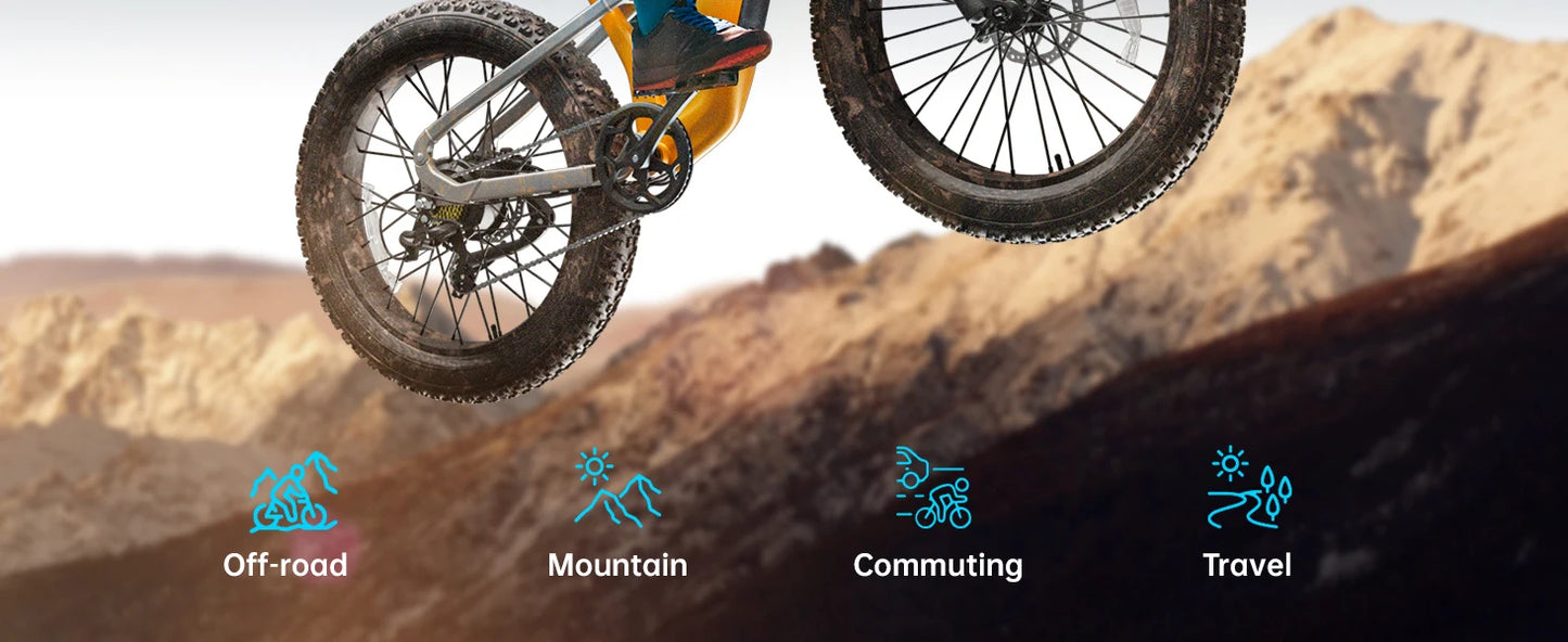 PUCKIPUPPY Lab-pro E-Bike 26" Fat Tire Full Suspension Mountain1350W 48V 20AH Ebike 2-Yr Warranty