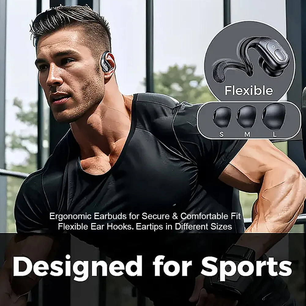 TWS Wireless Bluetooth Earphone Headset 5.3 Sports ear-hook Stereo noise reduction Earbuds HD Call