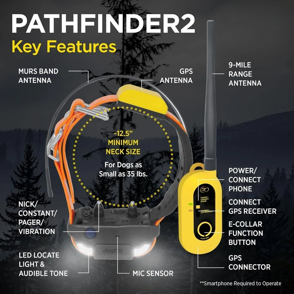Hunting Ecollar GPS Dog Training Collar,Remote, 9 Mile Range, Tracking & Containment for big Dog