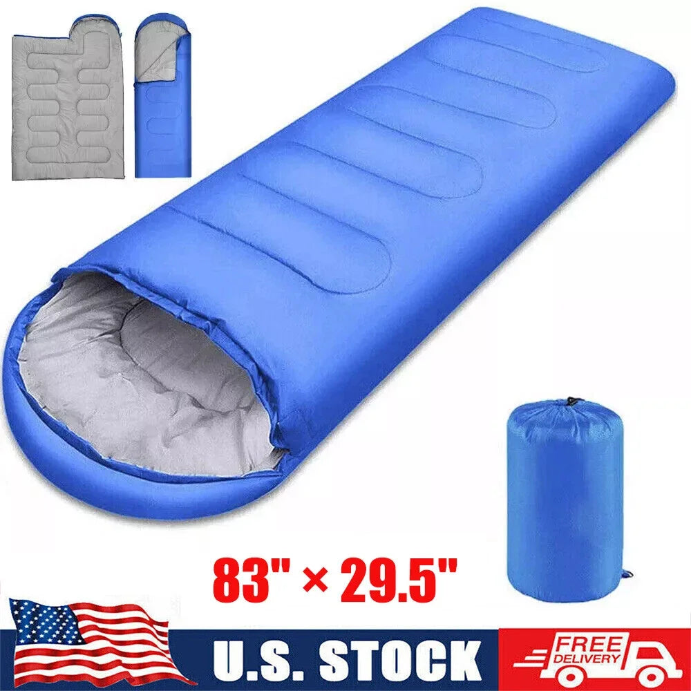 4Season Outdoor Camping Emergency Sleeping Bag WaterproofHooded Sleeping Bag Travel Gear Rest Cover