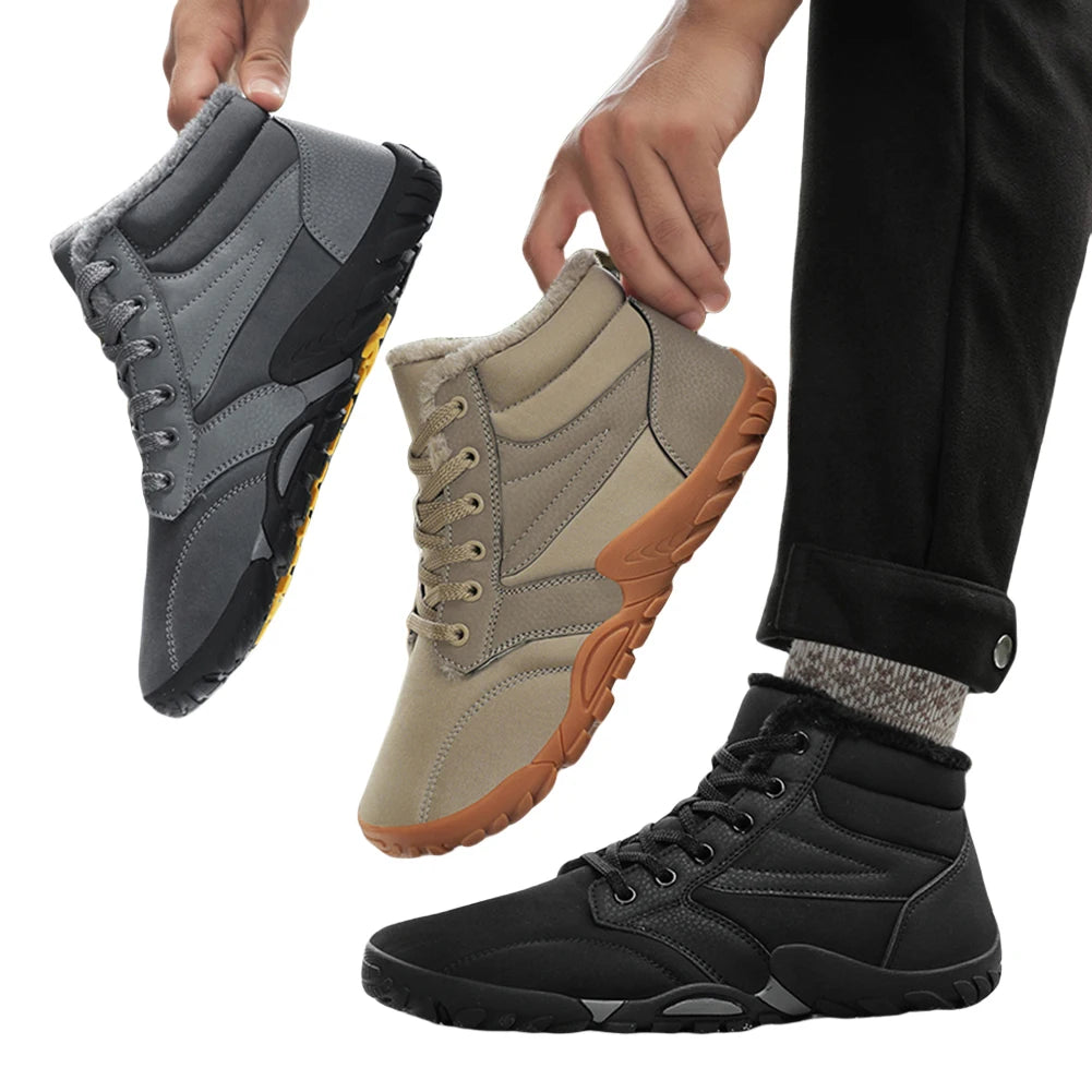 Winter Snow Boots Cold-Proof Trekking Shoes Waterproof Wide Toe Lightweight Walking Boots