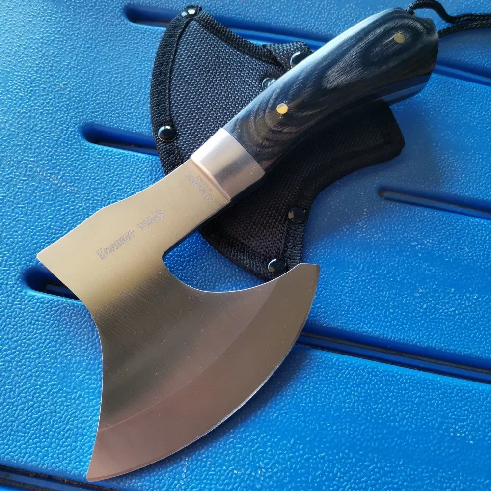 Stainless Steel Axe & Folding Knife Combo Set: High-Performance Outdoor Adventures, Camping & Hiking