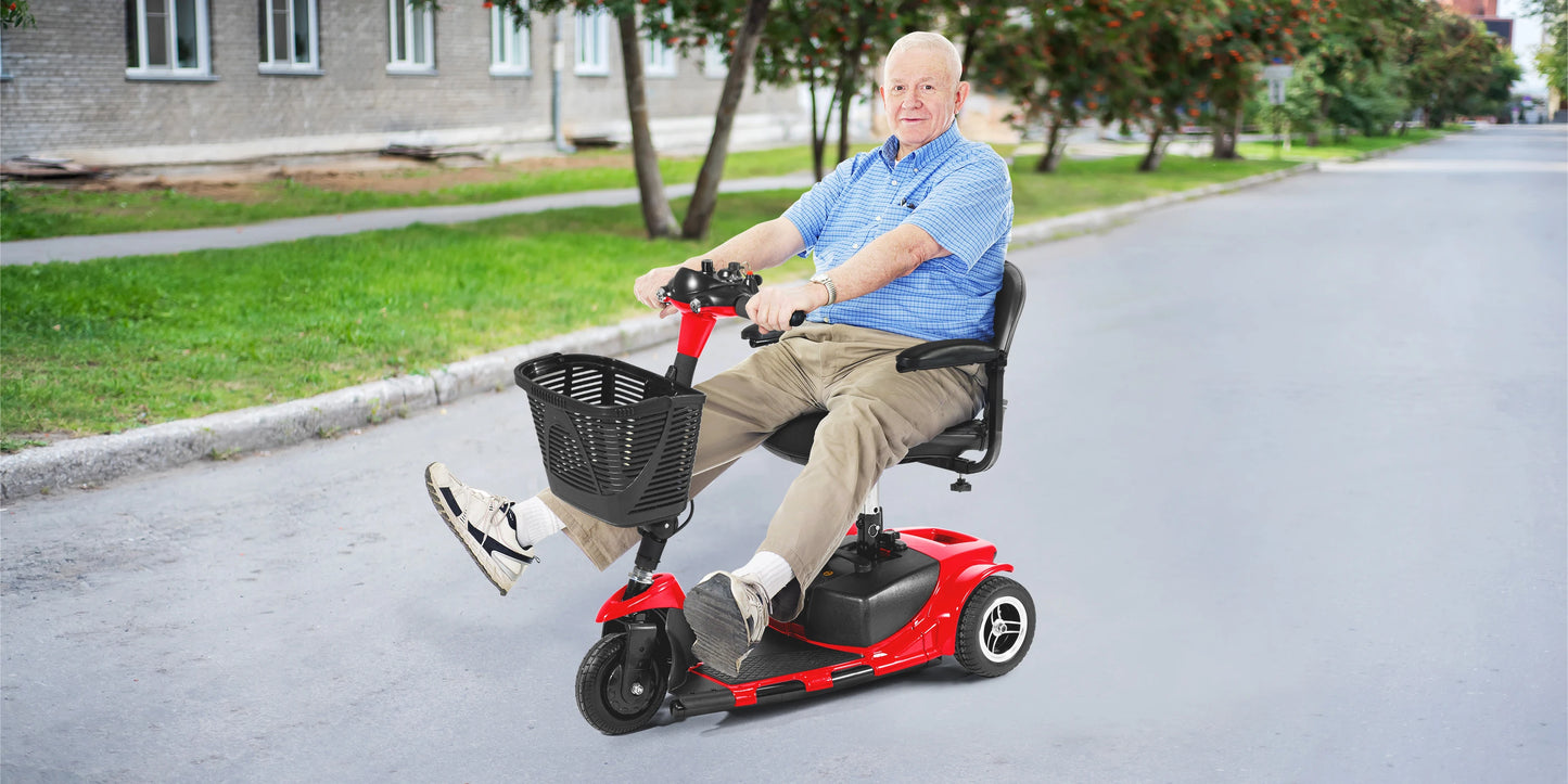 Electric 3 Wheel Mobility Scooter, Lighting Damping Front, Rear Hub Brakes Electric Tricycle