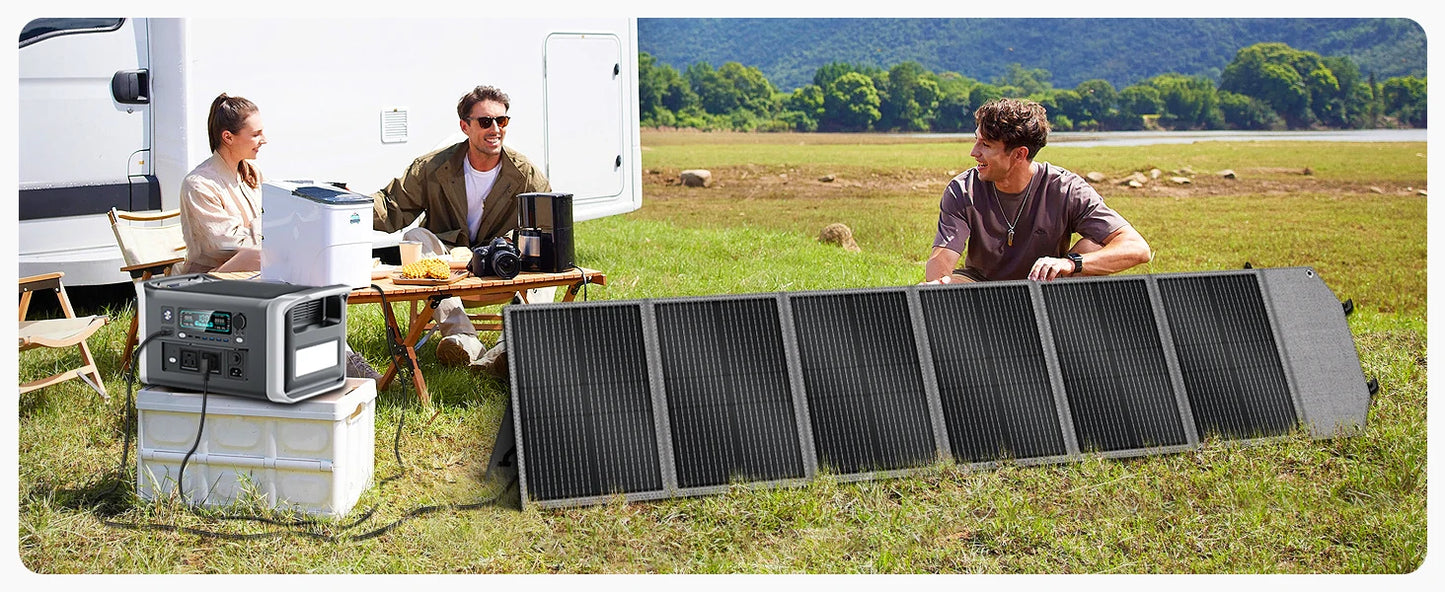1600W Solar Generator 1024Wh Backup LiFePo4 Battery  & 200W Panel RV Camping Travel Blackout