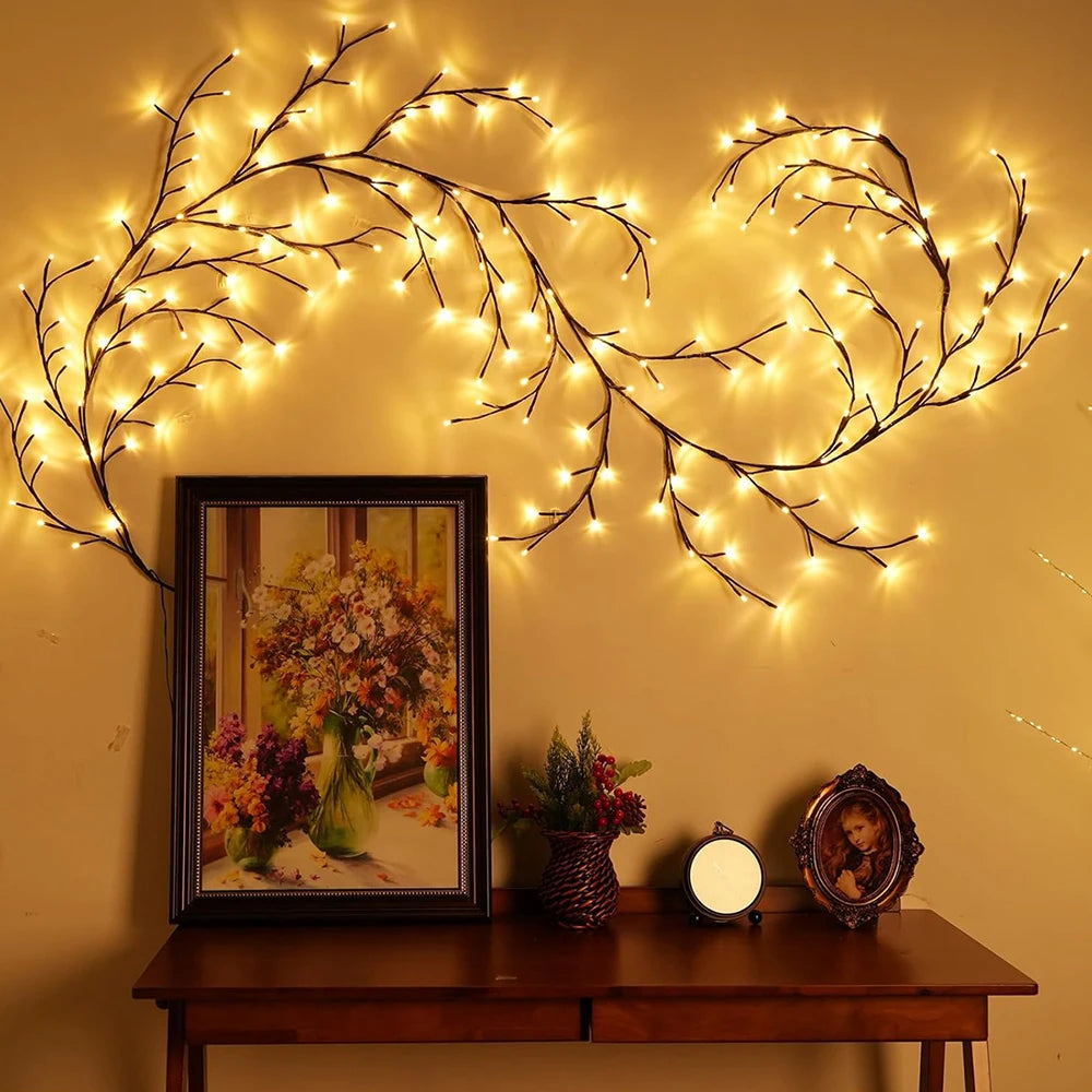 Outdoor Lighting String Solar Tree and Vine Lamp 96LED Tree Branches Light Waterproof Garland