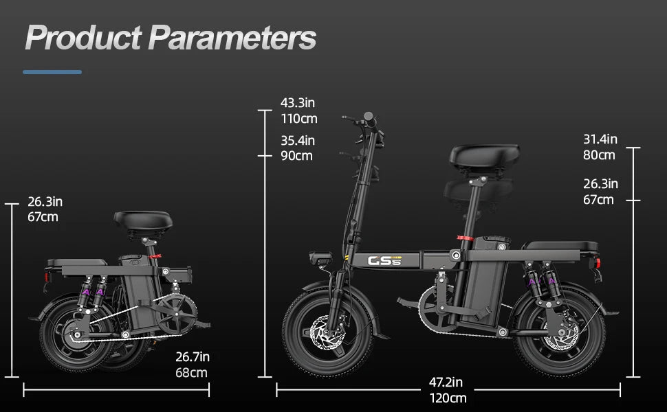 E-Bike for Adults Teen-Folding,750W Peak Motor,20+MPH 35 Miles,Commuter 48V 15AH Removable Battery
