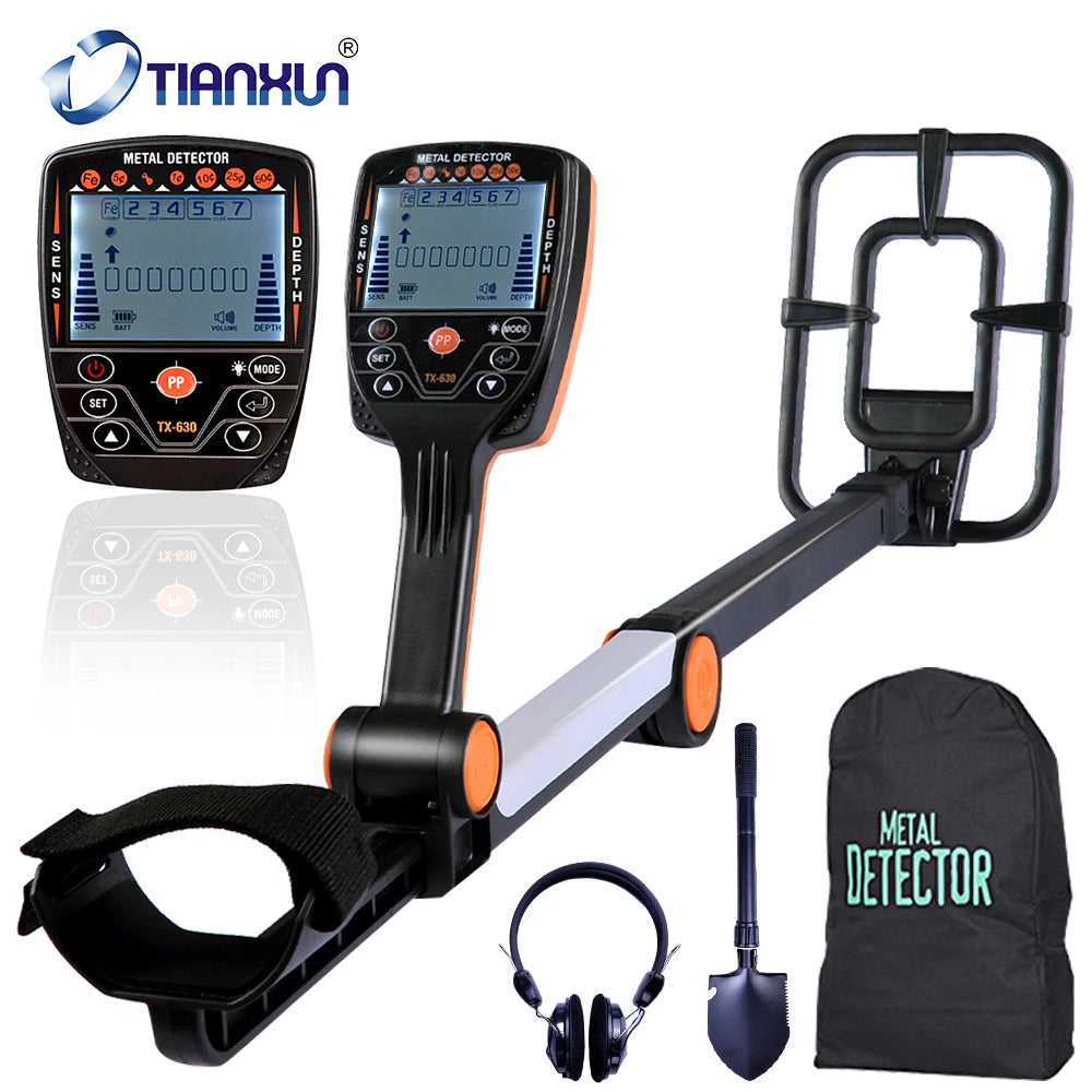 TX-630 Foldable Metal Detector Professional Wtrproof, Adjust, Fold Metal Detectors Accuracy Light