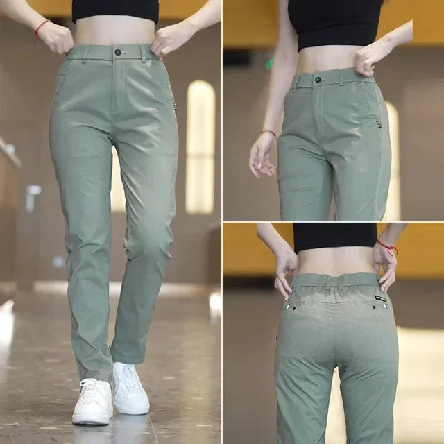 Ice Silk Men's Golf Men's Midweight Casual Pants Khaki Black Slim Straight Leg Stretch Casual