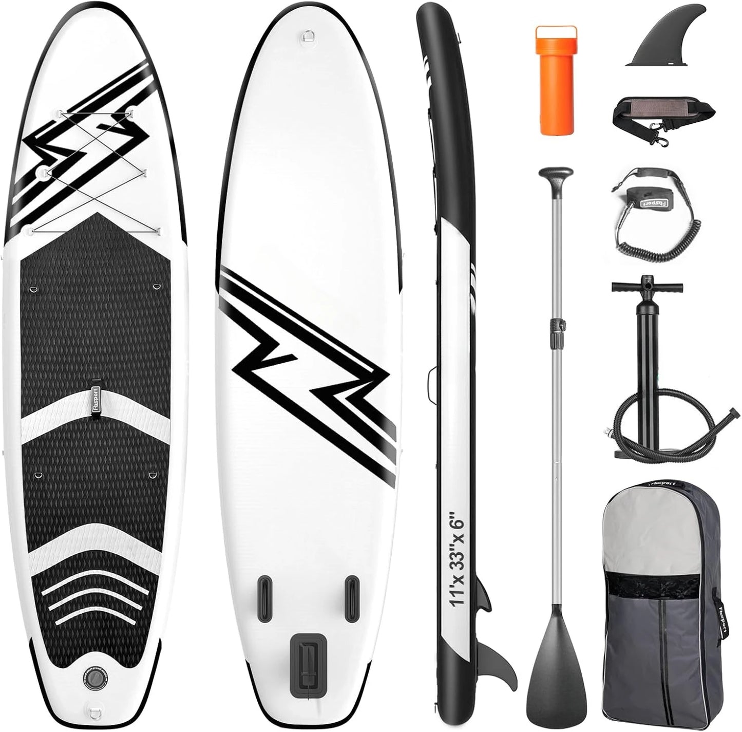 11' Prem Stand Up Paddle Board, Durable SUP Accessories/Carry Bag,Wide Stance, Non-Slip