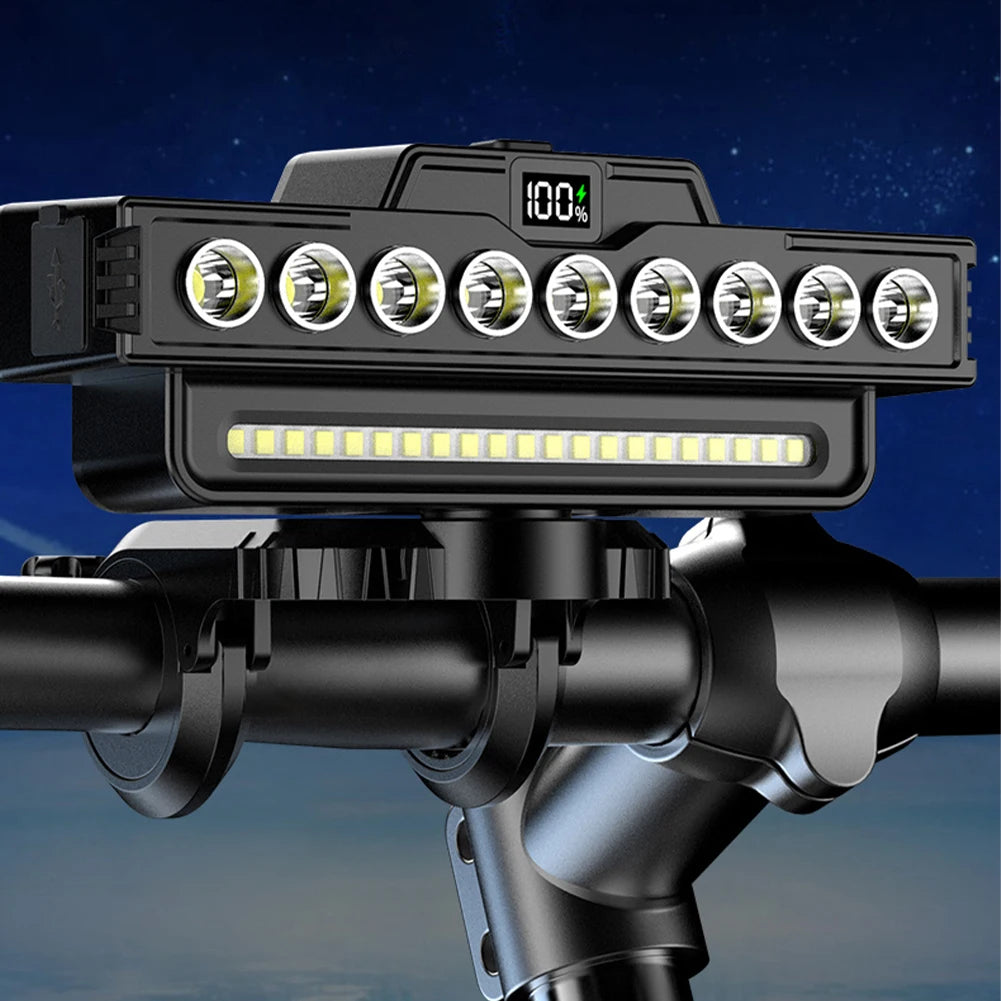 1600LM High Brightness LED Bike Light 4000mAh Power Display  Type-C USB Charging Night RidingLamps
