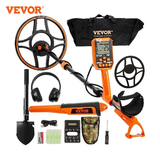 Professional Rechargeable Metal Detector 12" IP68 Waterproof Coil 39-50 in Adjustable LCD 7Modes