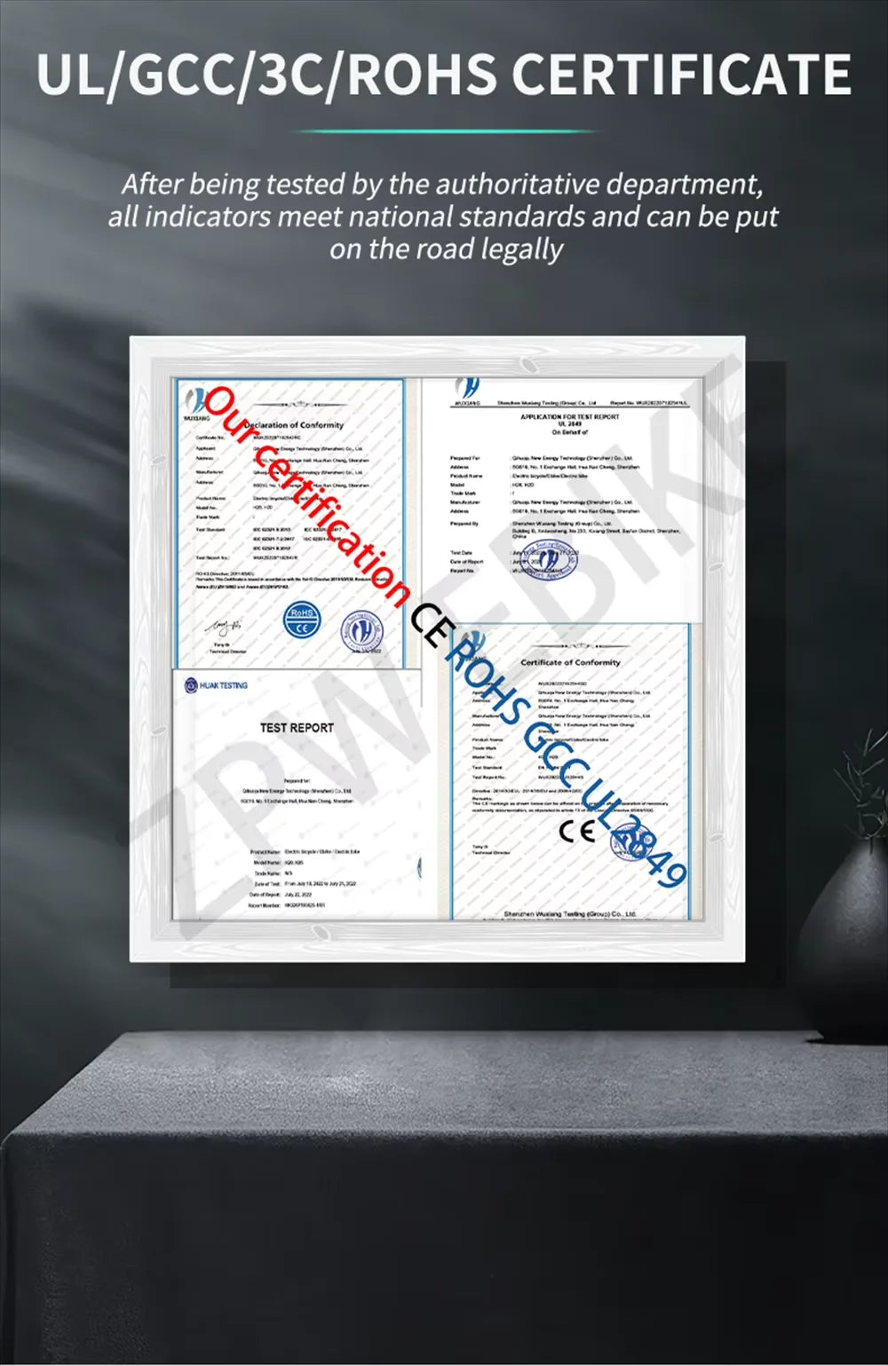 E-Bike QS7 1000W 48V 60AH 20 Inch Fat Tire, Adults Mountain Off-Road Dual Batteries E-Bicycle