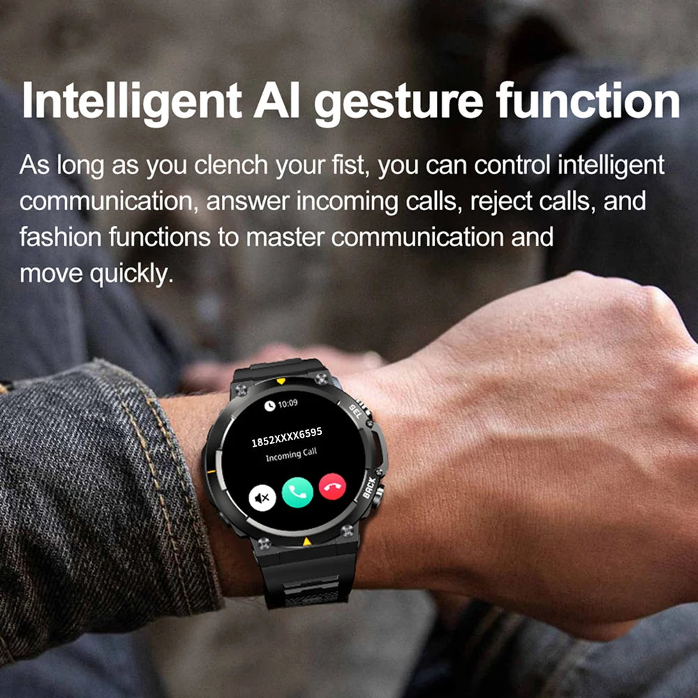 MAX18 Smart Watch AMOLED Screen AI GPT Bluetooth Call 410mAh Big Battery Fitness Tracker Men' Sport