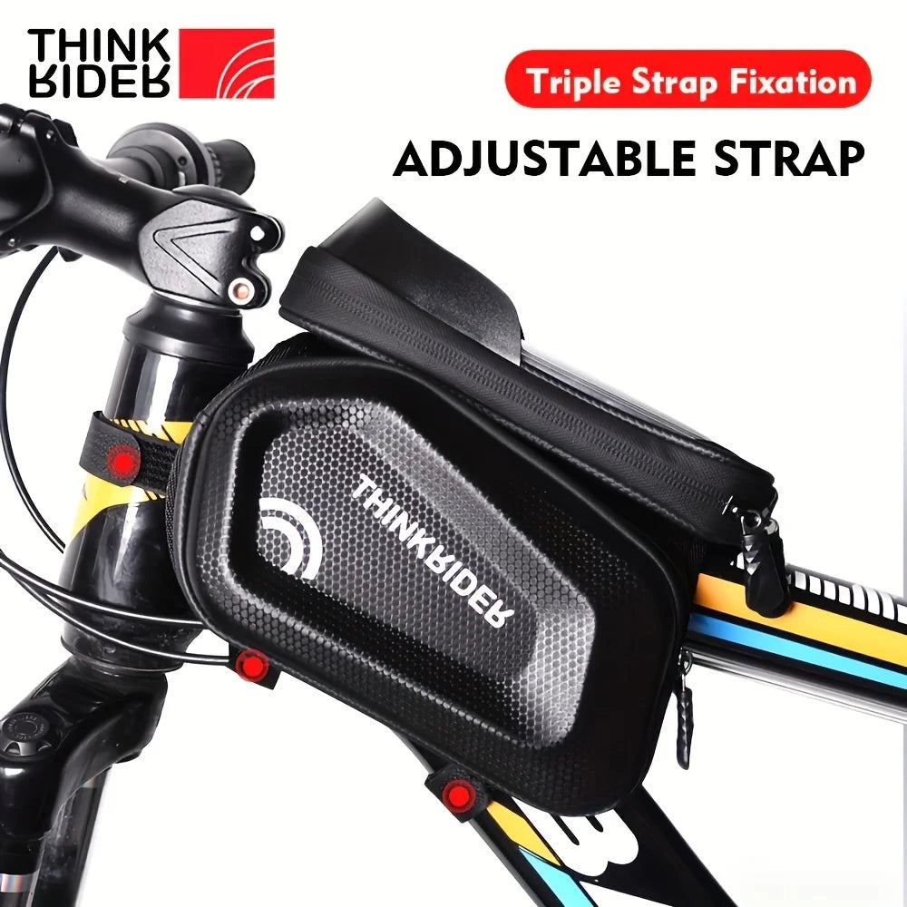 Bike Bag Frame Front Top Tube Cycling Bag Waterproof 7in Phone Case Touchscreen Bag MTB Pack