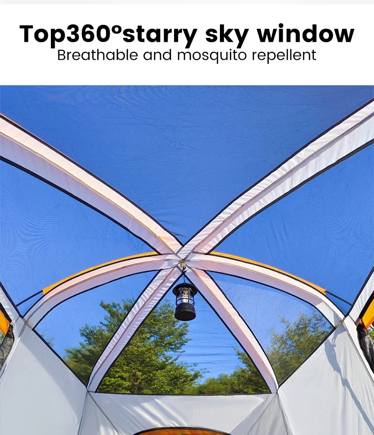 Large Family Tent 8-12 Person 2 Room Windproof, Sun Protection bug Net, Instant ,4 Season