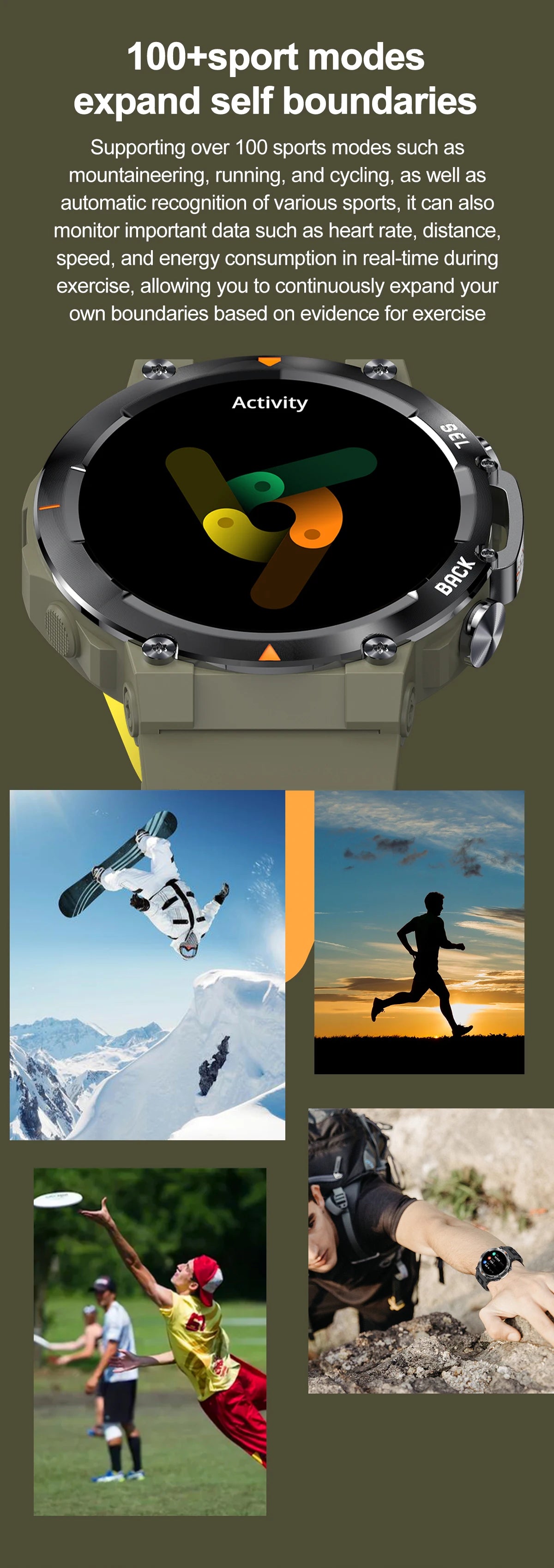 MAX18 Smart Watch AMOLED Screen AI GPT Bluetooth Call 410mAh Big Battery Fitness Tracker Men' Sport