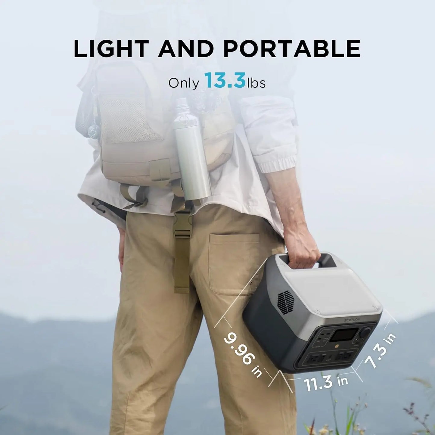 Portable Power Station' 2 Max, 499Wh/512Wh LiFePO4 Battery/ 1 Hour Fast Charge upto 1000W Output