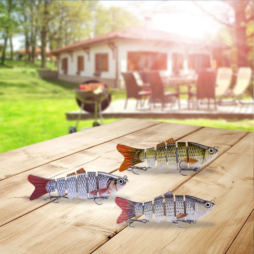 10cm/16.5g Robotic Lure,Treble Hooks Lifelike Slow Sinking Bait Bionic Swimming Bait Fresh/Salt