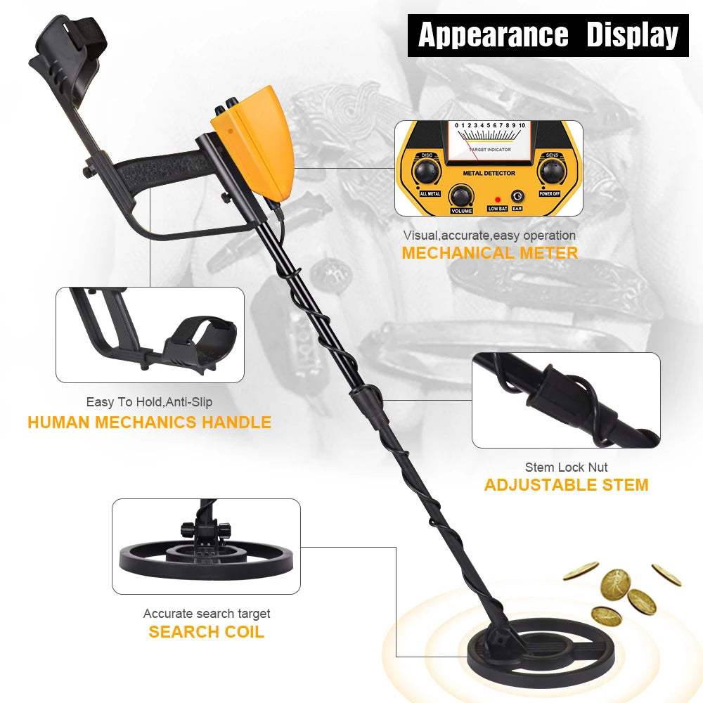 MD-5090 Metal Detector Gold Digger Treasure Hunter High Accuracy Underground Gold Coins Jewelry