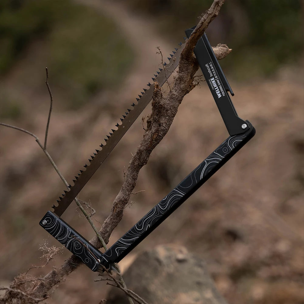 Folding Saw, Storage Bag Portable,Aluminum Alloy Camping Outdoor Hiking Survival Tools