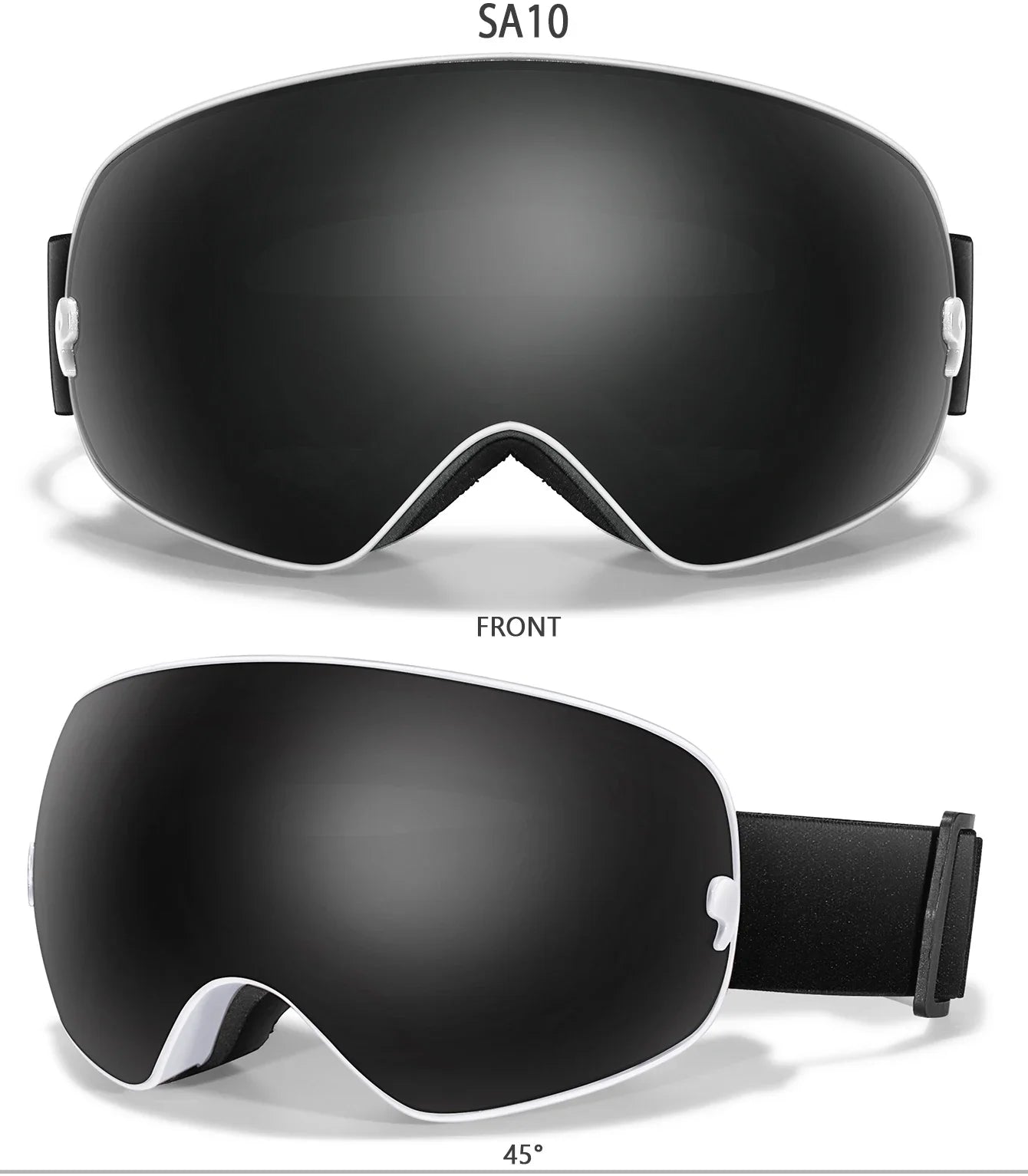 Winter Outdoor SKI Goggles Men/Women Teen, Free Optical Frame/Bag, UV400 Anti-Fog Snowboard Eyewear