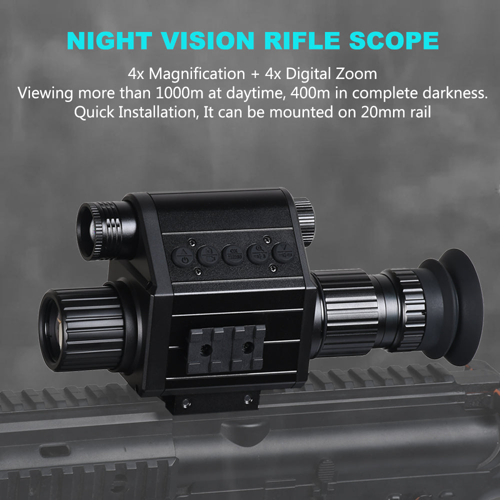 M5 Digital Riflescope Night Vision Scope Sight Infrared Monocular 1080P Video All in 1 for Hunting