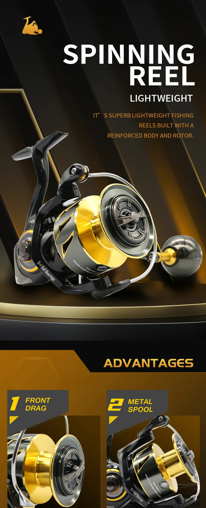 SW Spinning Reel Ultralight  Saltwater Surf Reel  5.0:1 9+1 BB Max Drag 12kg Fishing Reels Wheel