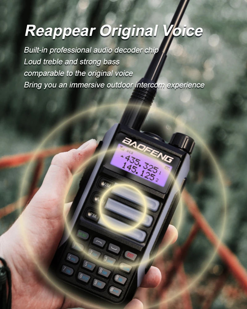 Waterproof Walkie Talkie Dual Band High Power Radio Dual Band Vhf Uhf CB Ham Radio Long Range