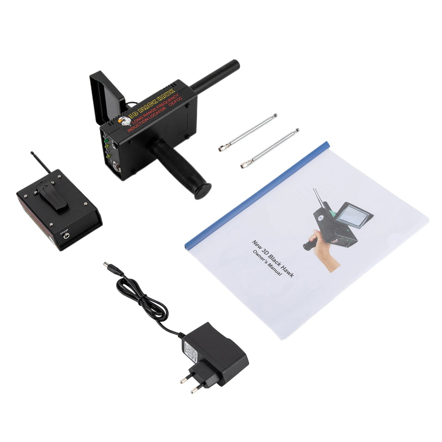Metal Detector 3D LED Display Gold Finder Underground 30m Treasure Scanner Silver Copper Diamond