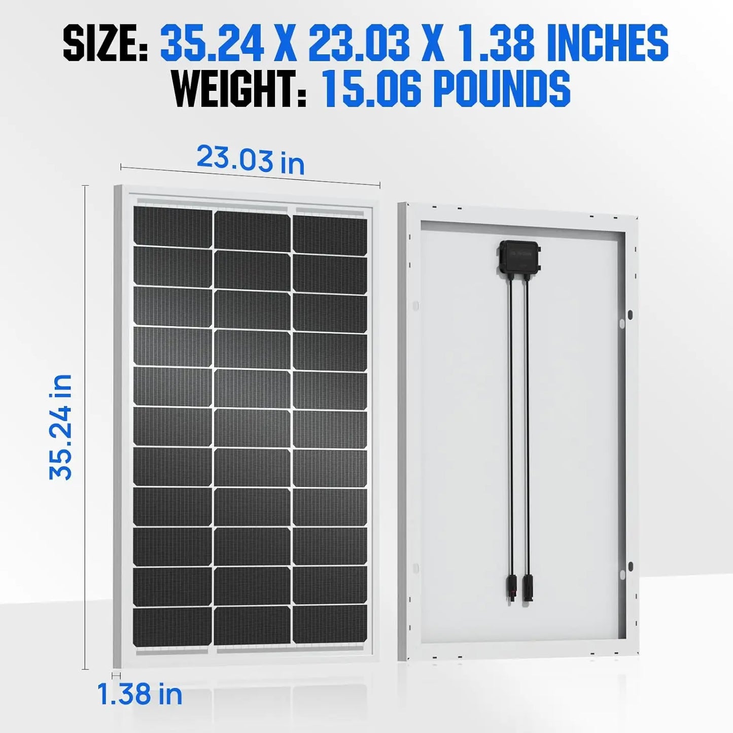 400W Solar Panels 4pcs 100 Watt 18V Monocrystalline  Module for Off Grid PV Power, 12V Battery