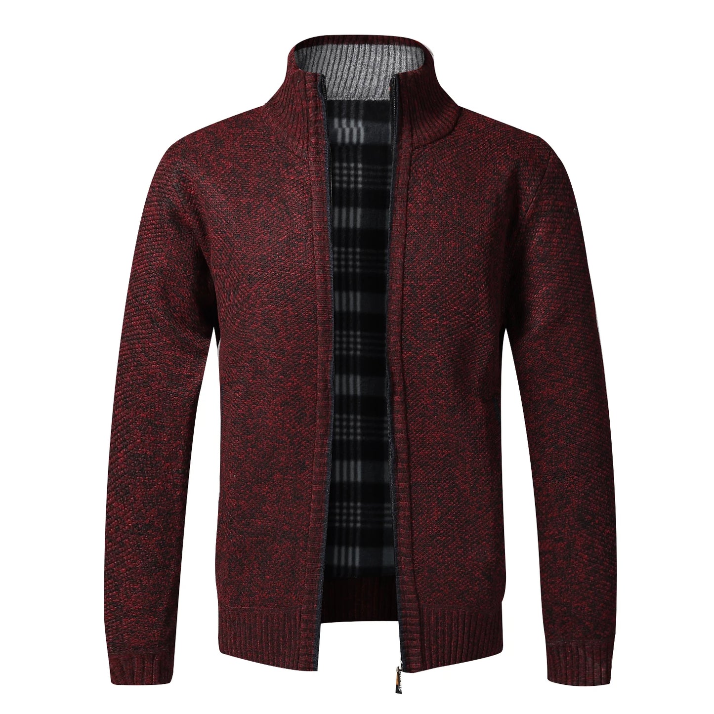 Winter Warm Cardigan Men Fleece Sweaters Full Zip Jackets Slim Fit Luxury Brand