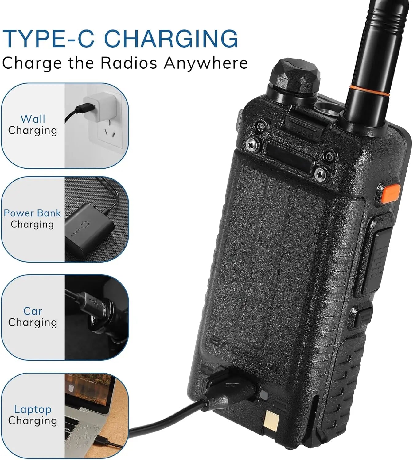 [Chirp Compatible]UV-5G Plus GMRS,Two Way Radio for Adult, 2500mAh Battery, 1 Pack999 Channels