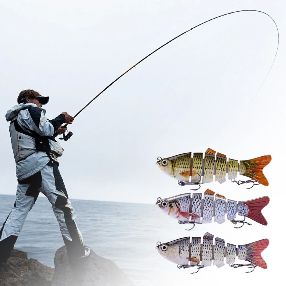 10cm/16.5g Robotic Lure,Treble Hooks Lifelike Slow Sinking Bait Bionic Swimming Bait Fresh/Salt