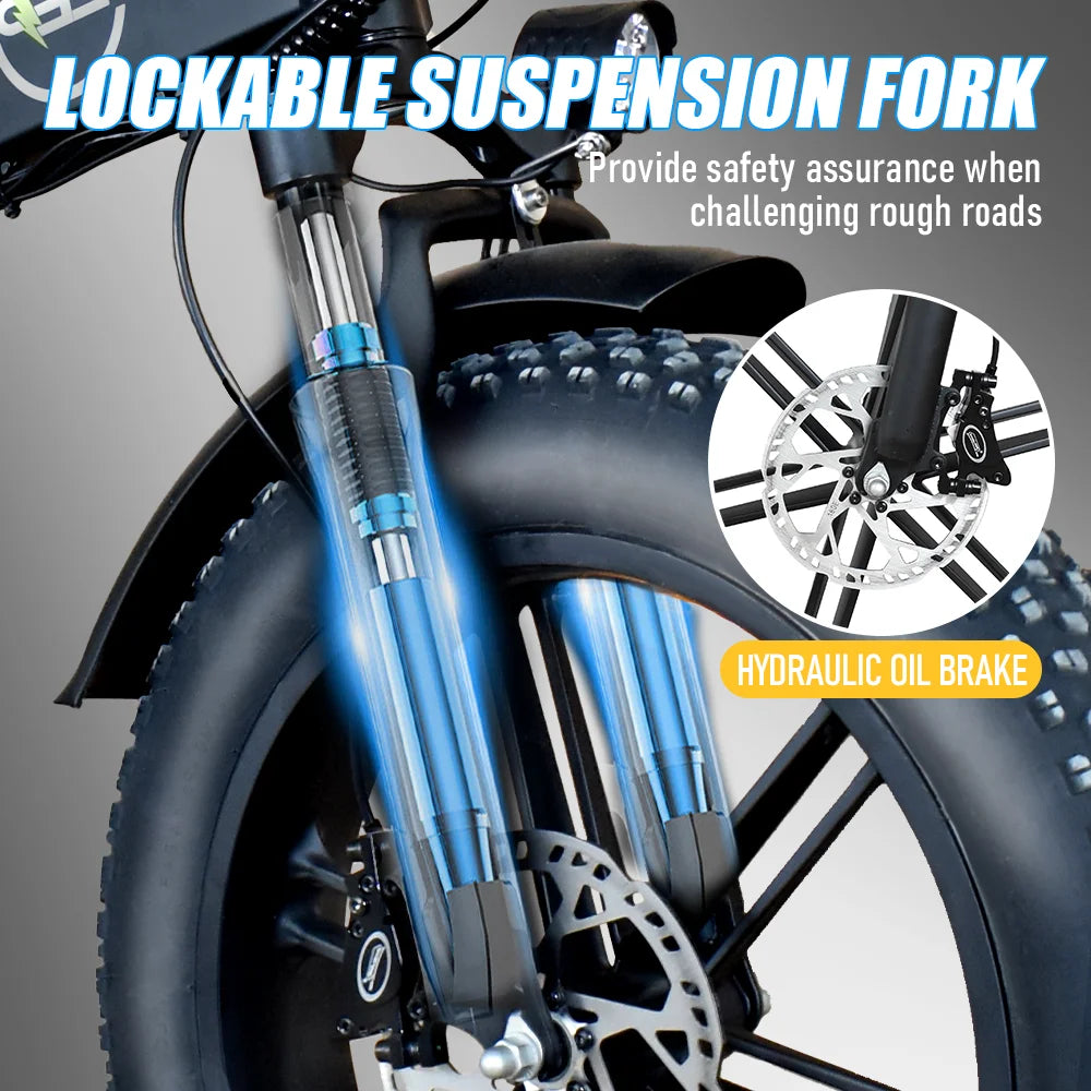 Electric Bike for Adults, Peak 1000W Foldable,35mph, Rng/35-50 Miles 48V 20AH Mountain Folding 20‘’