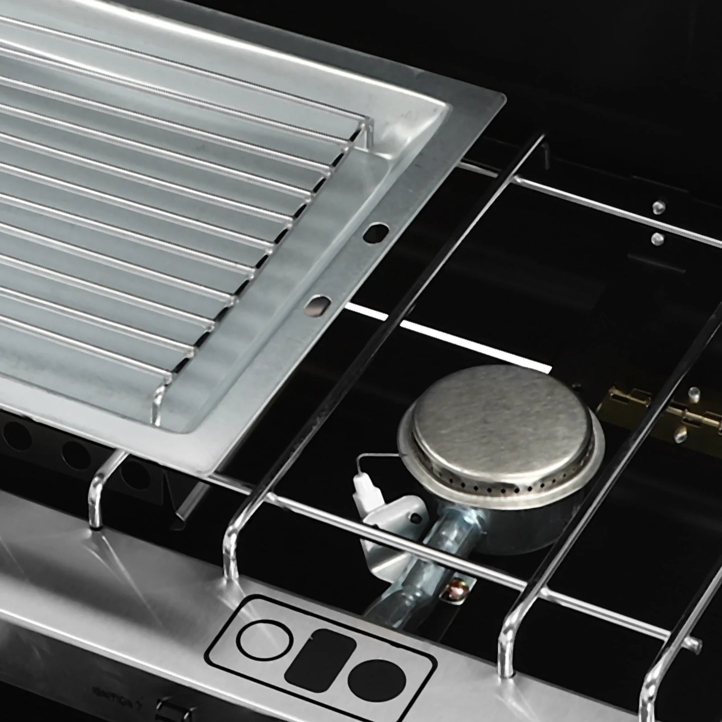 Campfire Grill] 3-Burner Durable Cold-Rolled Steel ,Windproof Lid, Camping & Outdoor Cooking