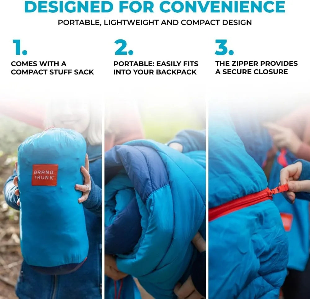 3-in-1 Hammock Underquilt, Sleeping Bag & Blanket - Lightweight & Warm for Outdoor Adventures
