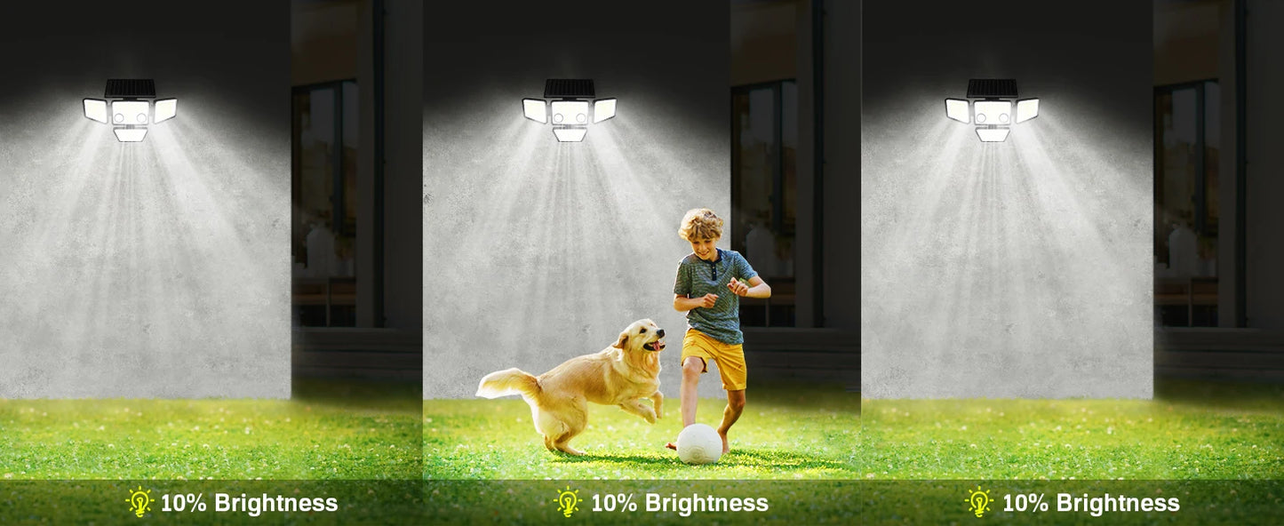 Solar Outdoor Lights - 3000LM 188 LED Motion Sensor Lights Security Lights for Backyard Patio
