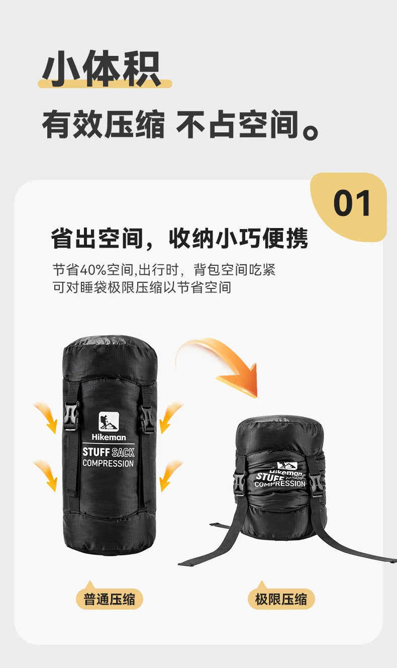 Outdoor Sleeping Bag Compression Bag Camping Travel Organizer Large Capacity Portable Compression Storage Bag for Camping Clothe