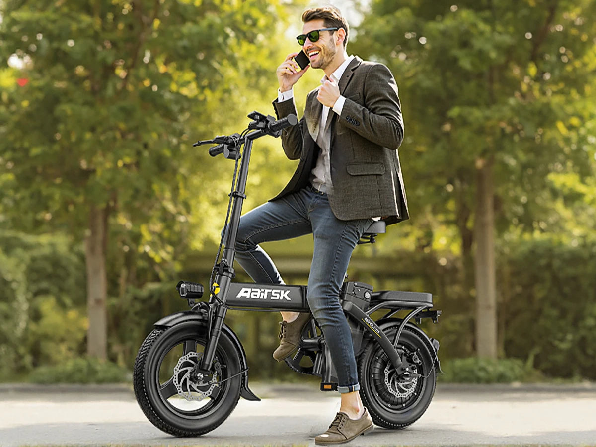 E-bike 500W Motor,14 Inch Tire Women's E-bicycle 480WH10Ah Battery
