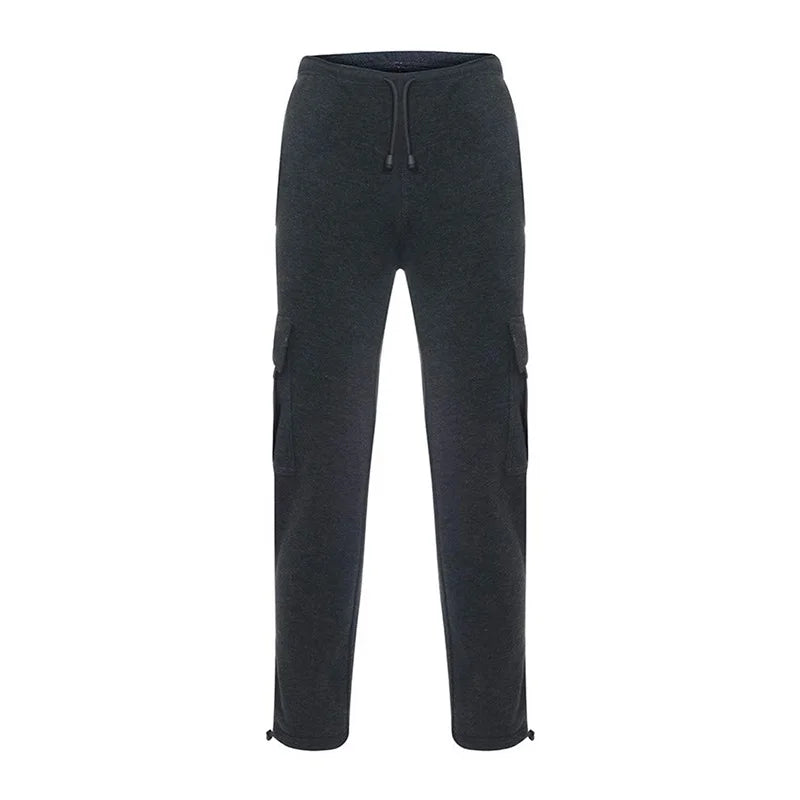 Men’s Loose Cargo Pants Casual Drawstring Elastic Waist Wide Leg Athletic Trousers