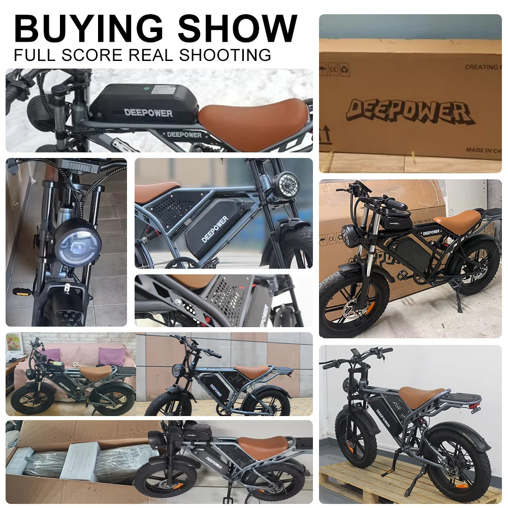 QS7 Max Electric Bicycle 2000W Brushless Motors MTB 48V 35AH Lithium Battery Speed 50Km/h Off Road