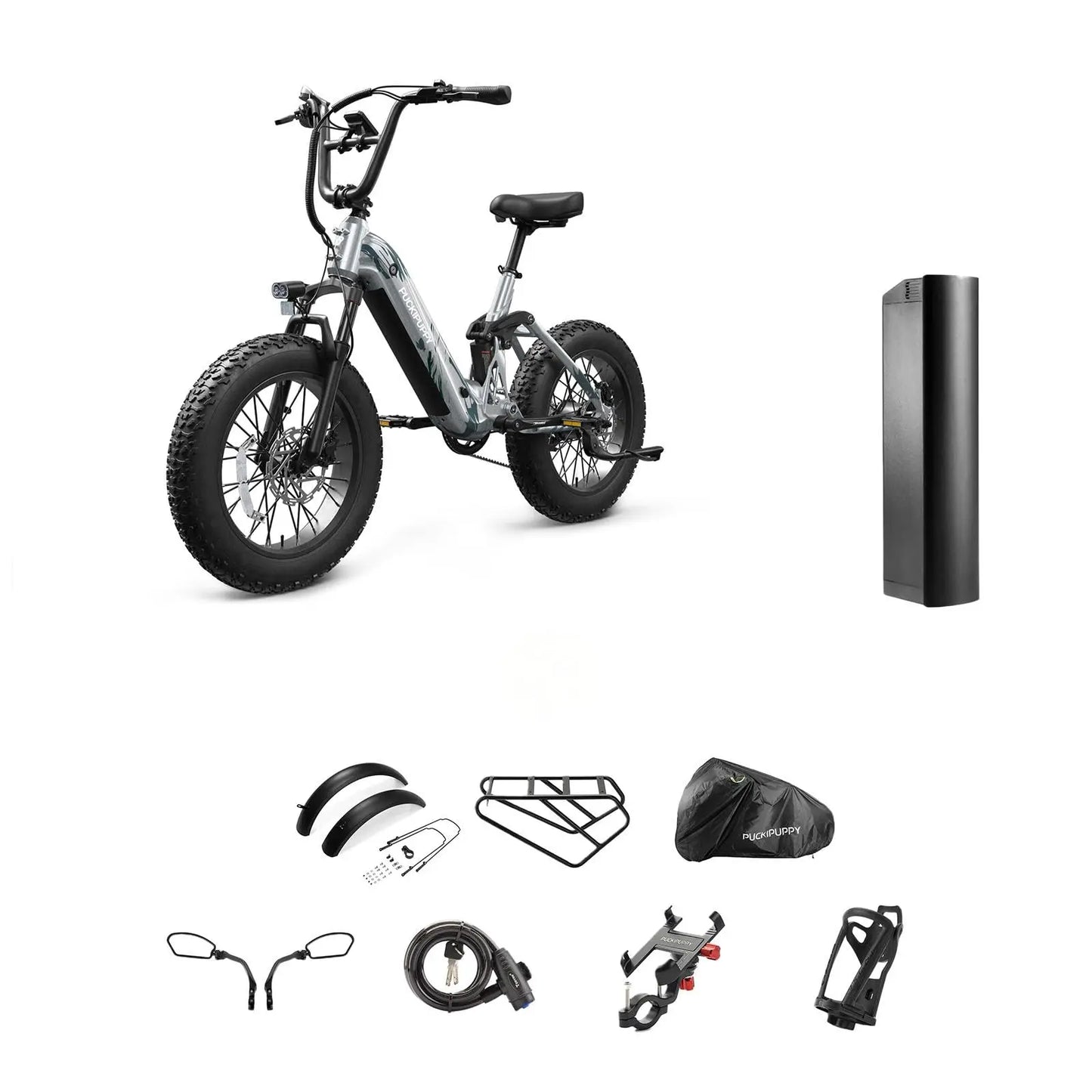 PUCKIPUPPY Corgi E-Bike Mountain20'' Fat Tire 960W 48V 20Ah Full Suspension, 2-Year Warranty