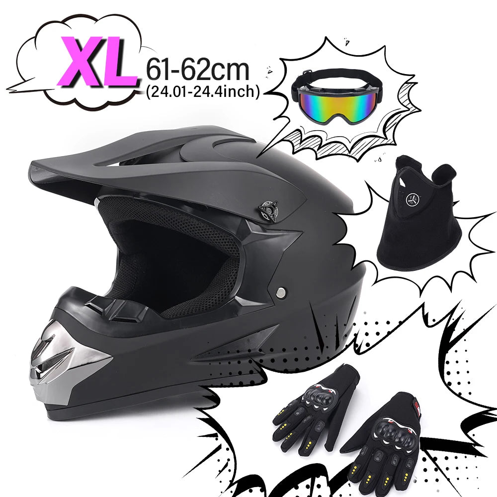 Motorcycle Full Face Helmet Men Women Fashion with Dual Lens racing full face helmet motorcycles