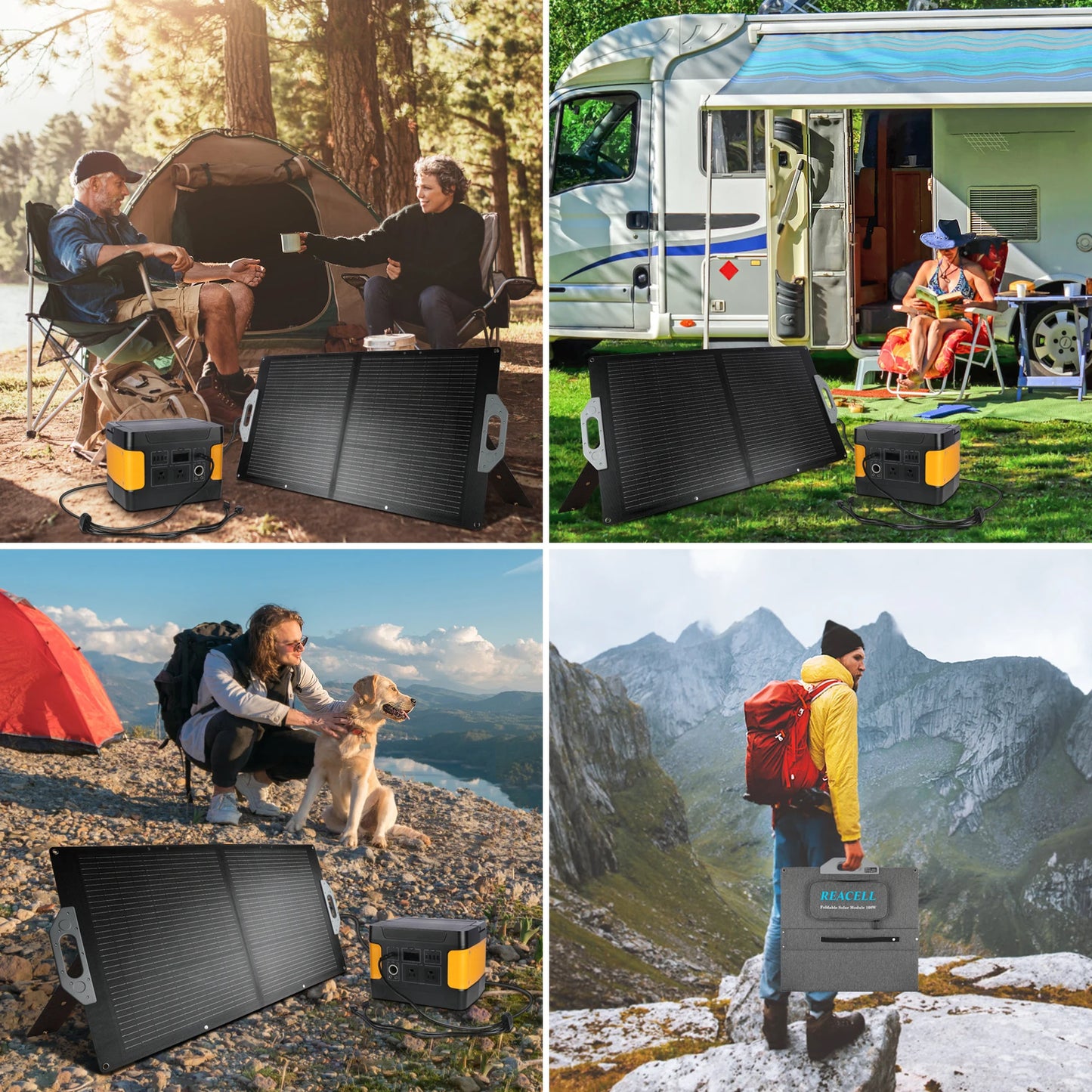 Flex-Foldable Solar Panel 100W Camping High Efficience Travel&Phone&Boat&RV 23% Efficiency
