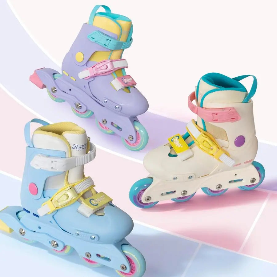 Inline Skates,Girls Kids Teens Boys Age 4,16, 4 Sizes Adjustable Blades Roller Outdoor Indoor